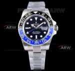  JF Rolex GMT Master ii 40MM Swiss 2836 Watches - Stainless Steel Case Black Dial Oyster Bracelet